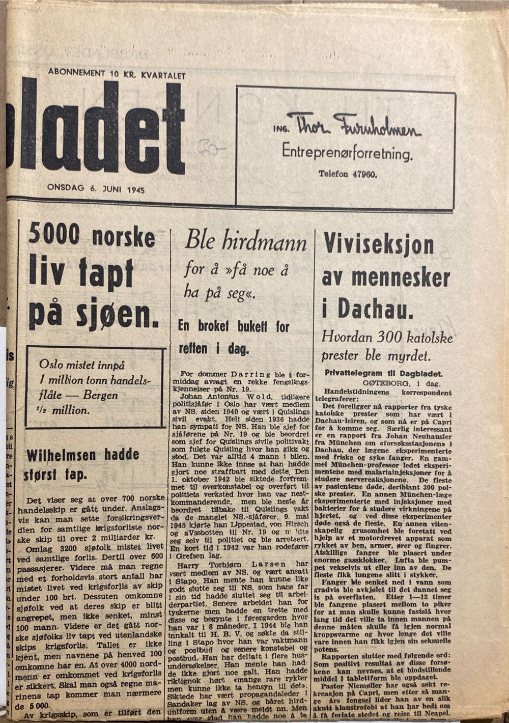 Dagbladet (H)  magazine collectible - Main Image 2