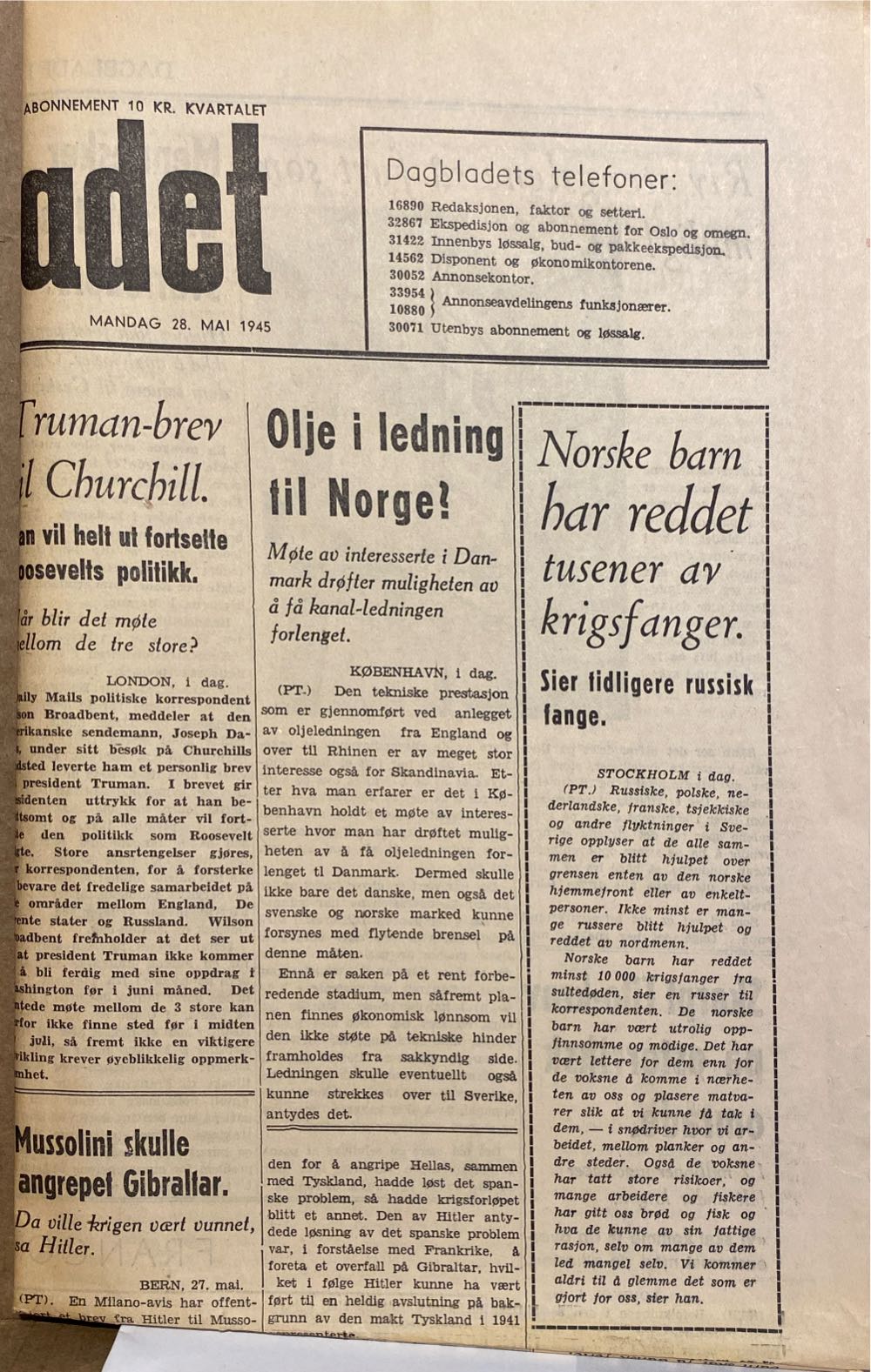 Dagbladet (H)  (May) magazine collectible - Main Image 2