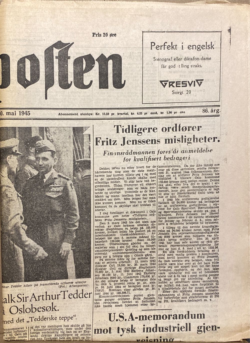 Aftenposten (H)  (May) magazine collectible - Main Image 2