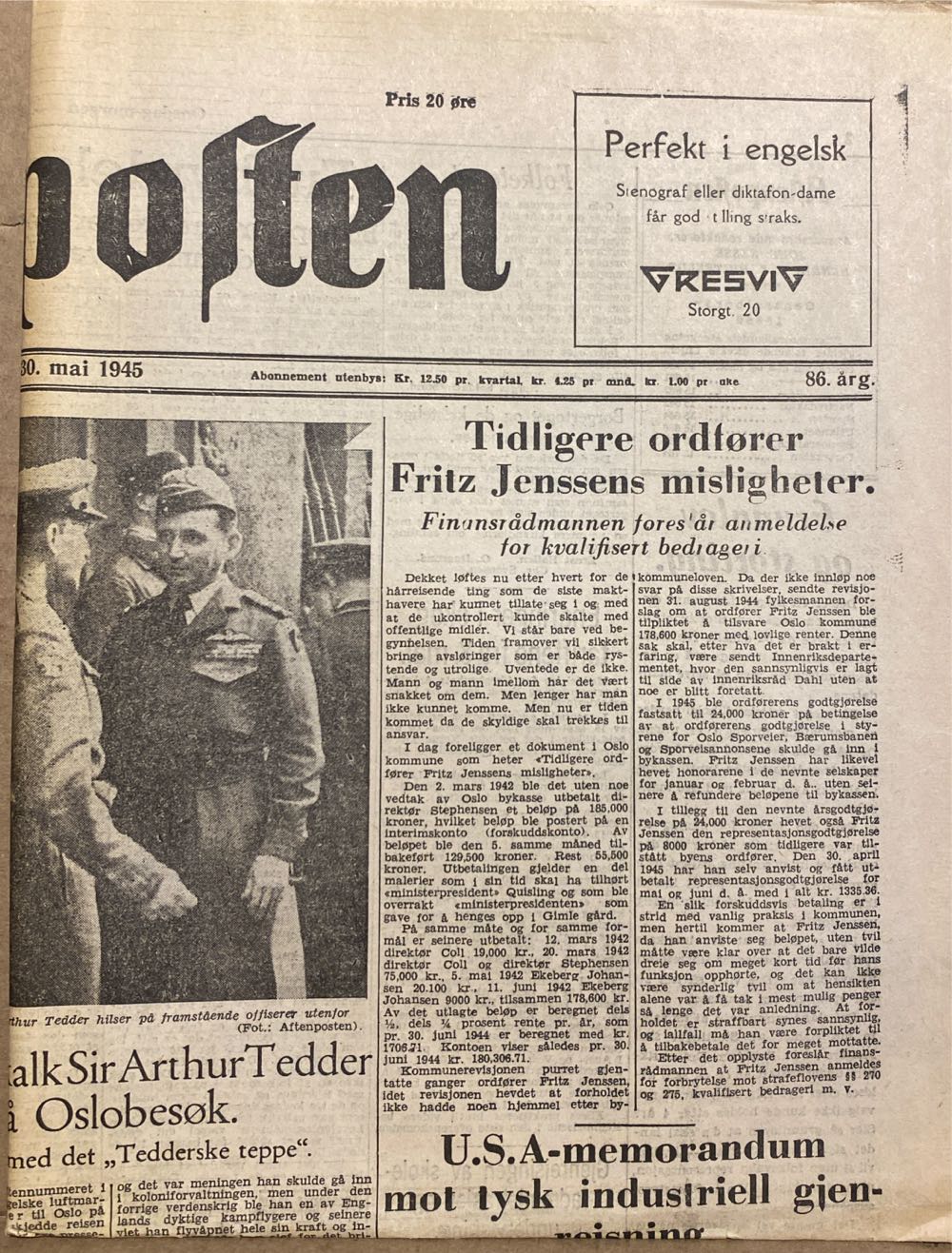 Aftenposten (H)  (May) magazine collectible - Main Image 2