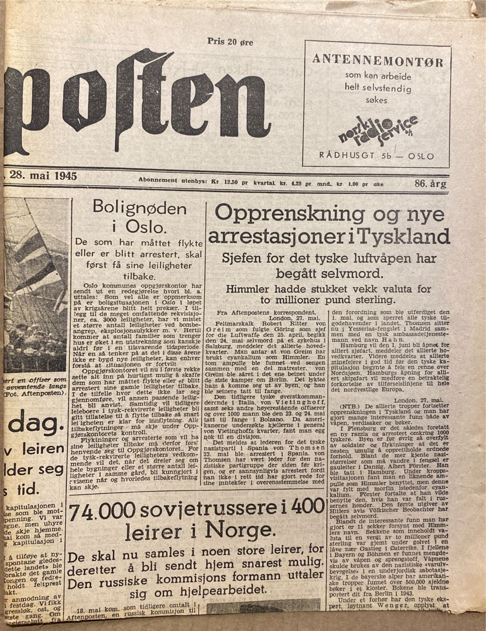 Aftenposten (H)  (May) magazine collectible - Main Image 2