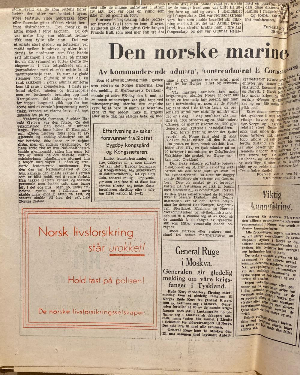 Aftenposten (H)  (May) magazine collectible - Main Image 3