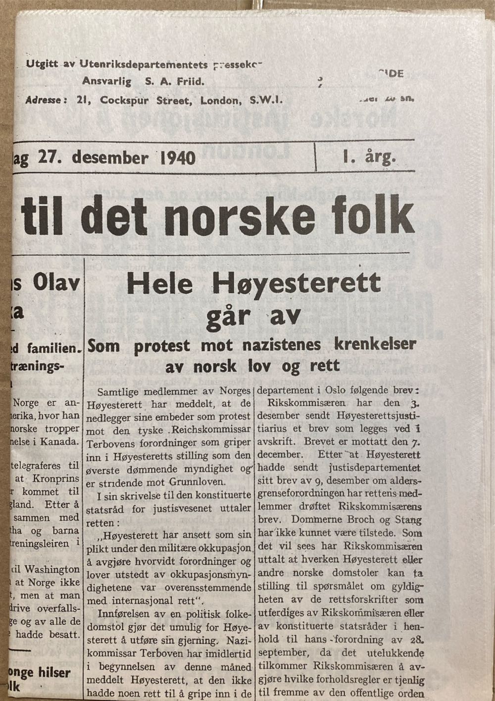 Norsk Tidend (H)  (December) magazine collectible - Main Image 2