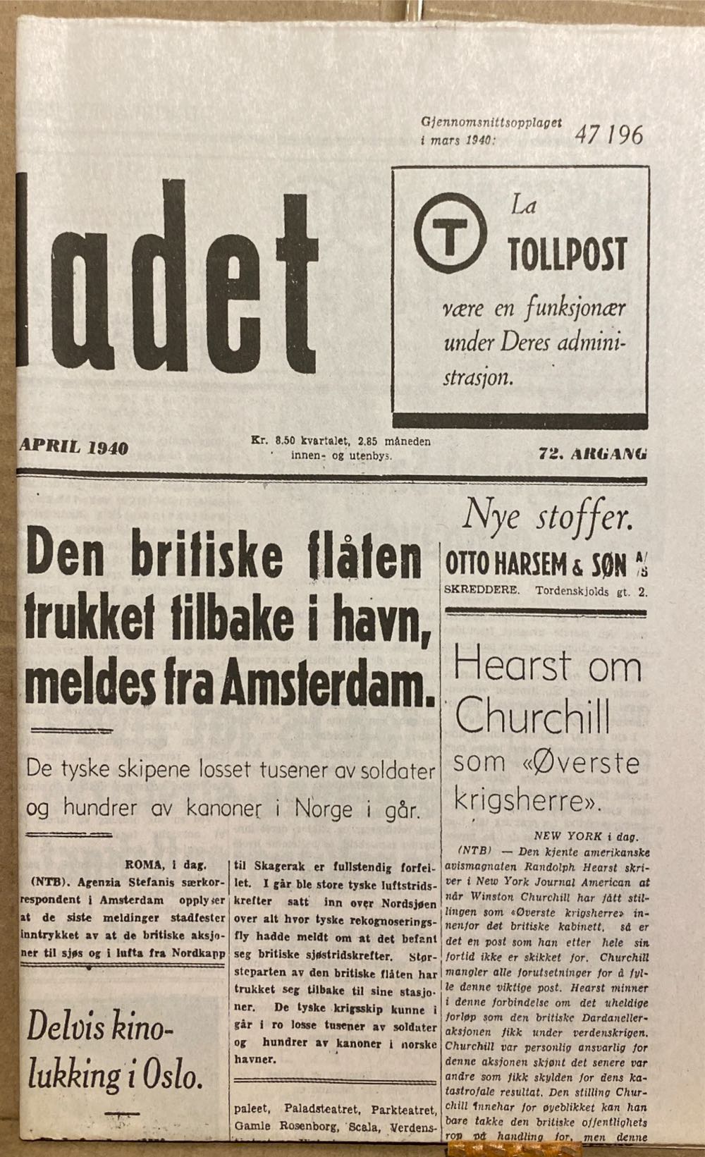 Dagbladet (H)  (April) magazine collectible - Main Image 2