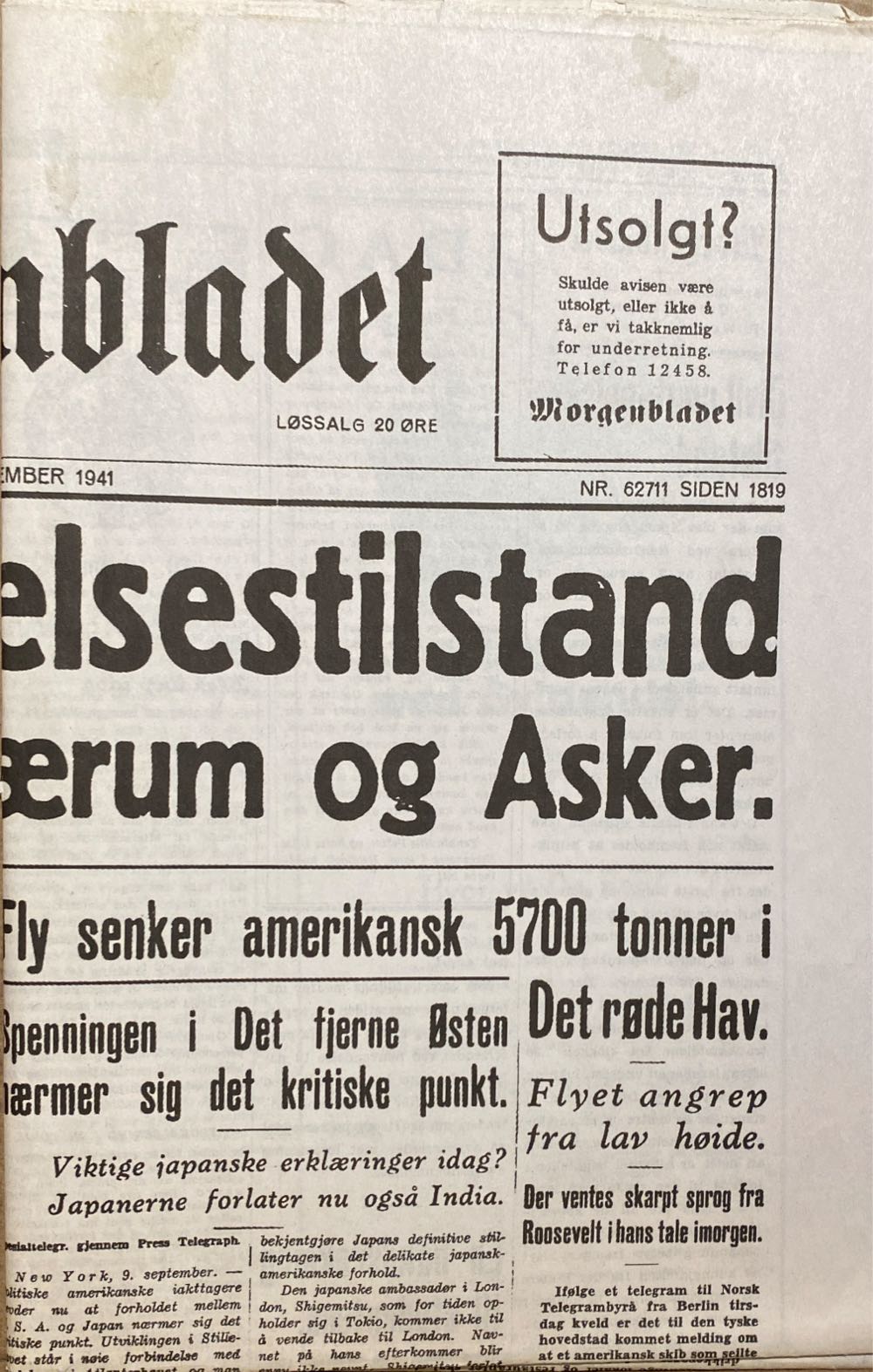 Morgenbladet (H) (September) magazine collectible - Main Image 2