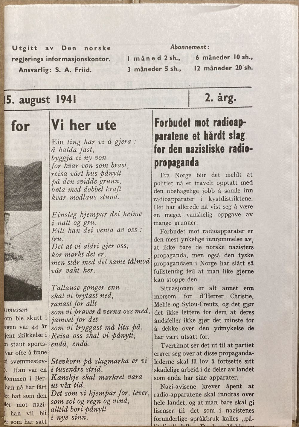 Norsk Tidend (H)  (August) magazine collectible - Main Image 2