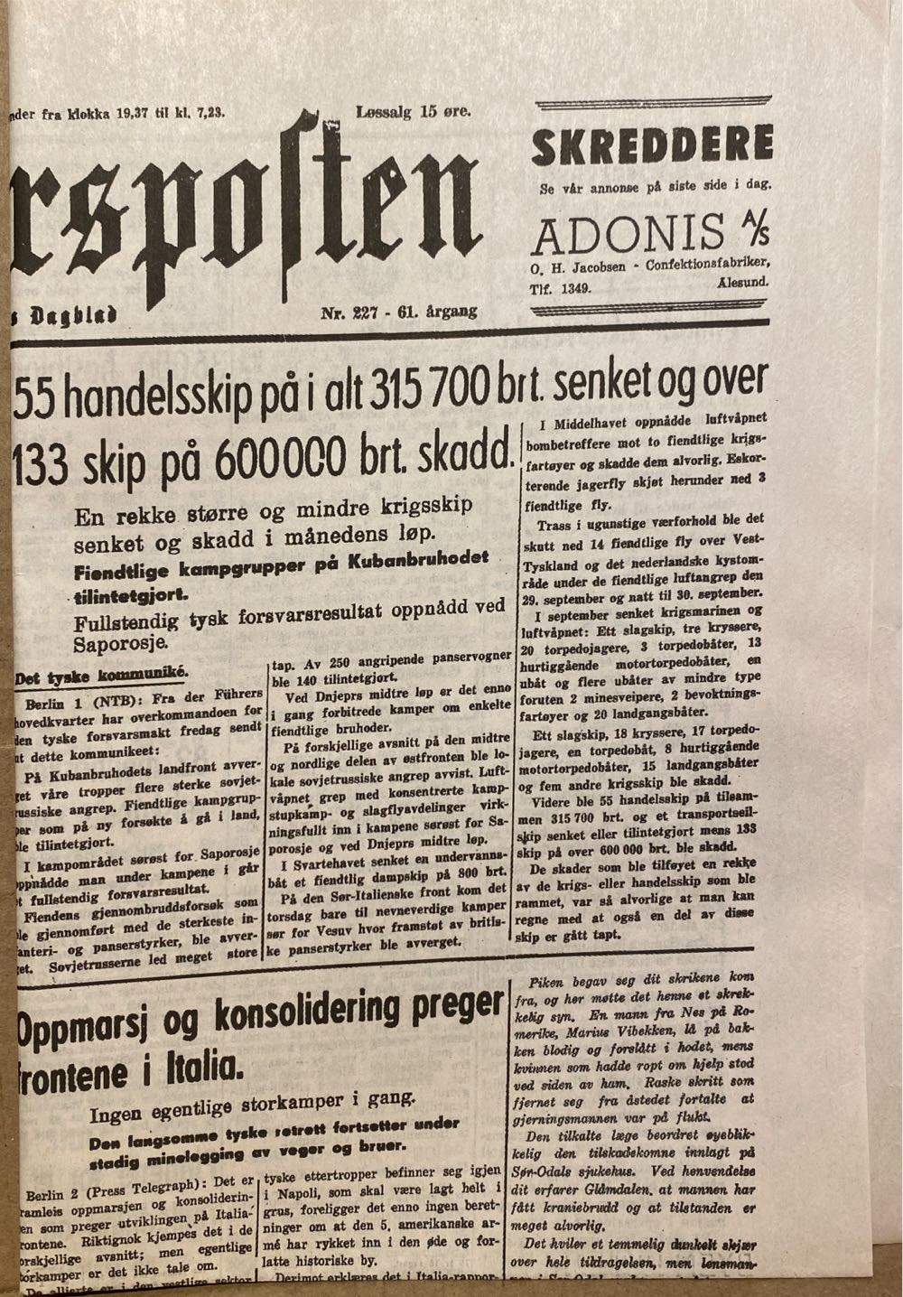 Sunnmørsposten (H)  (October) magazine collectible - Main Image 2