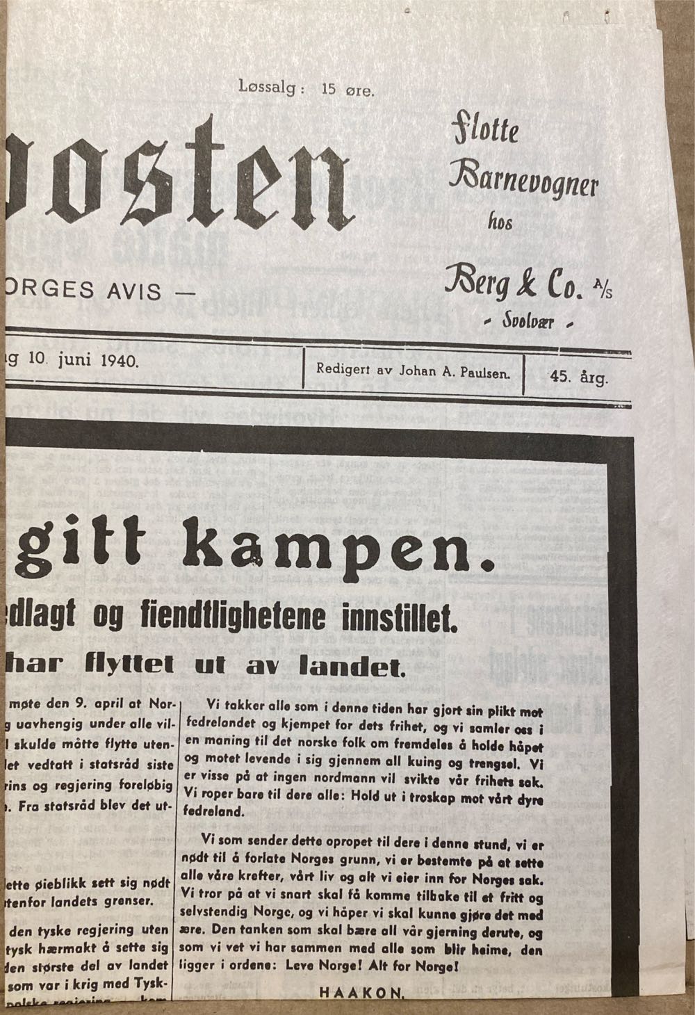 Lofotposten (H)  (June) magazine collectible - Main Image 2