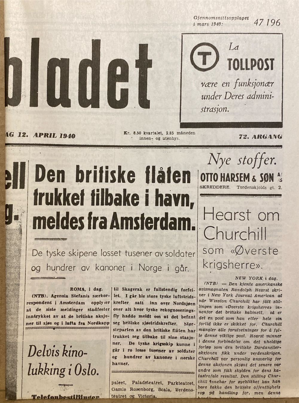 Dagbladet (H)  (April) magazine collectible - Main Image 2