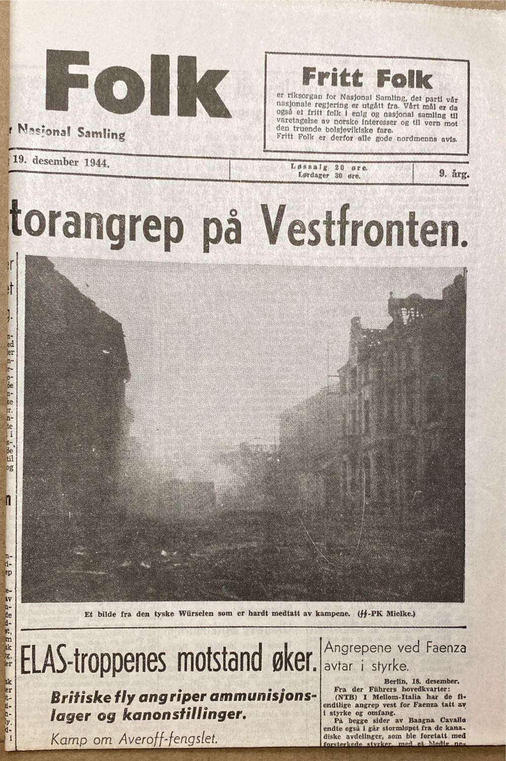 Fritt Folk (H)  (December) magazine collectible - Main Image 2