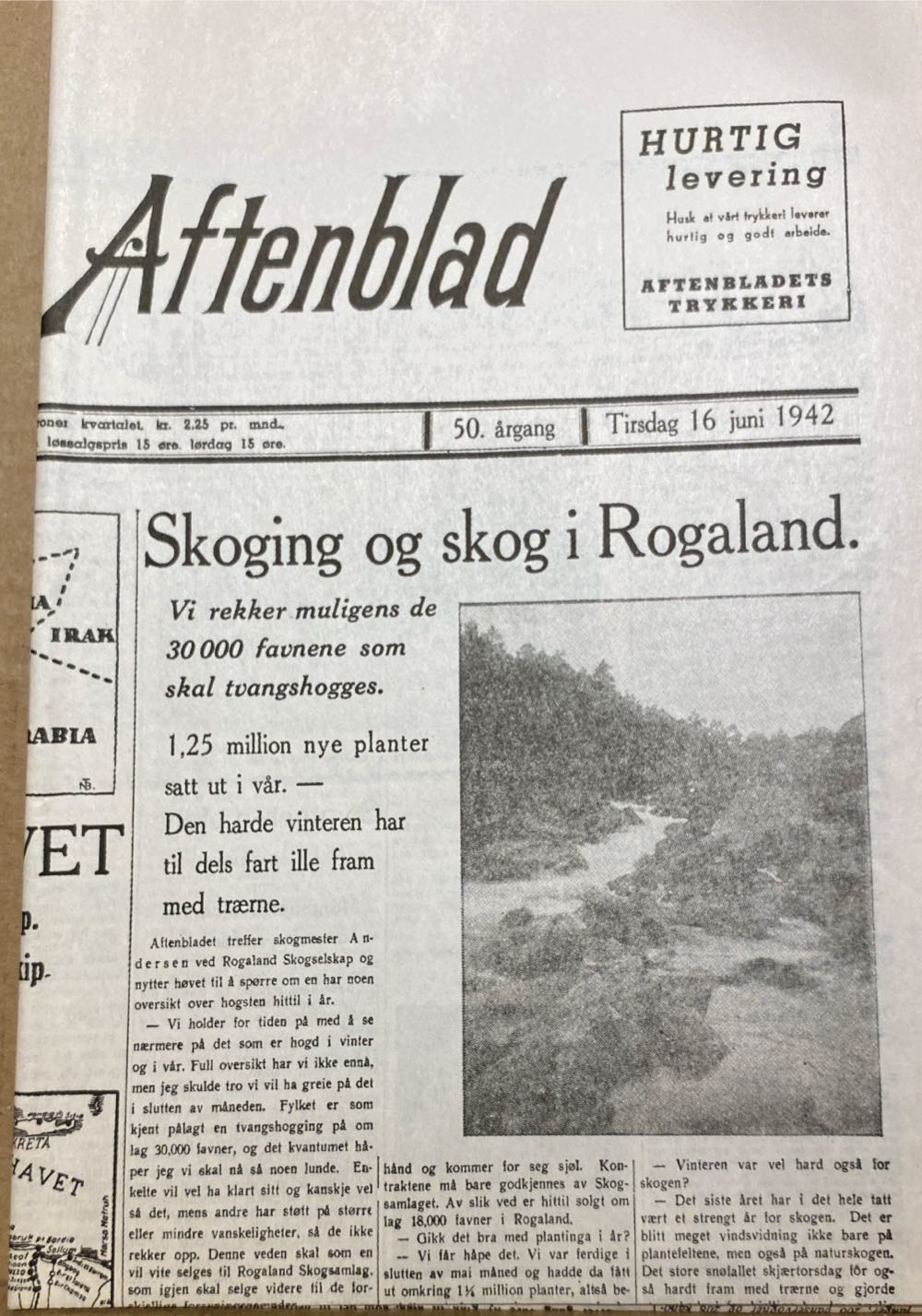 Stavanger Aftenblad (H)  (June) magazine collectible - Main Image 2