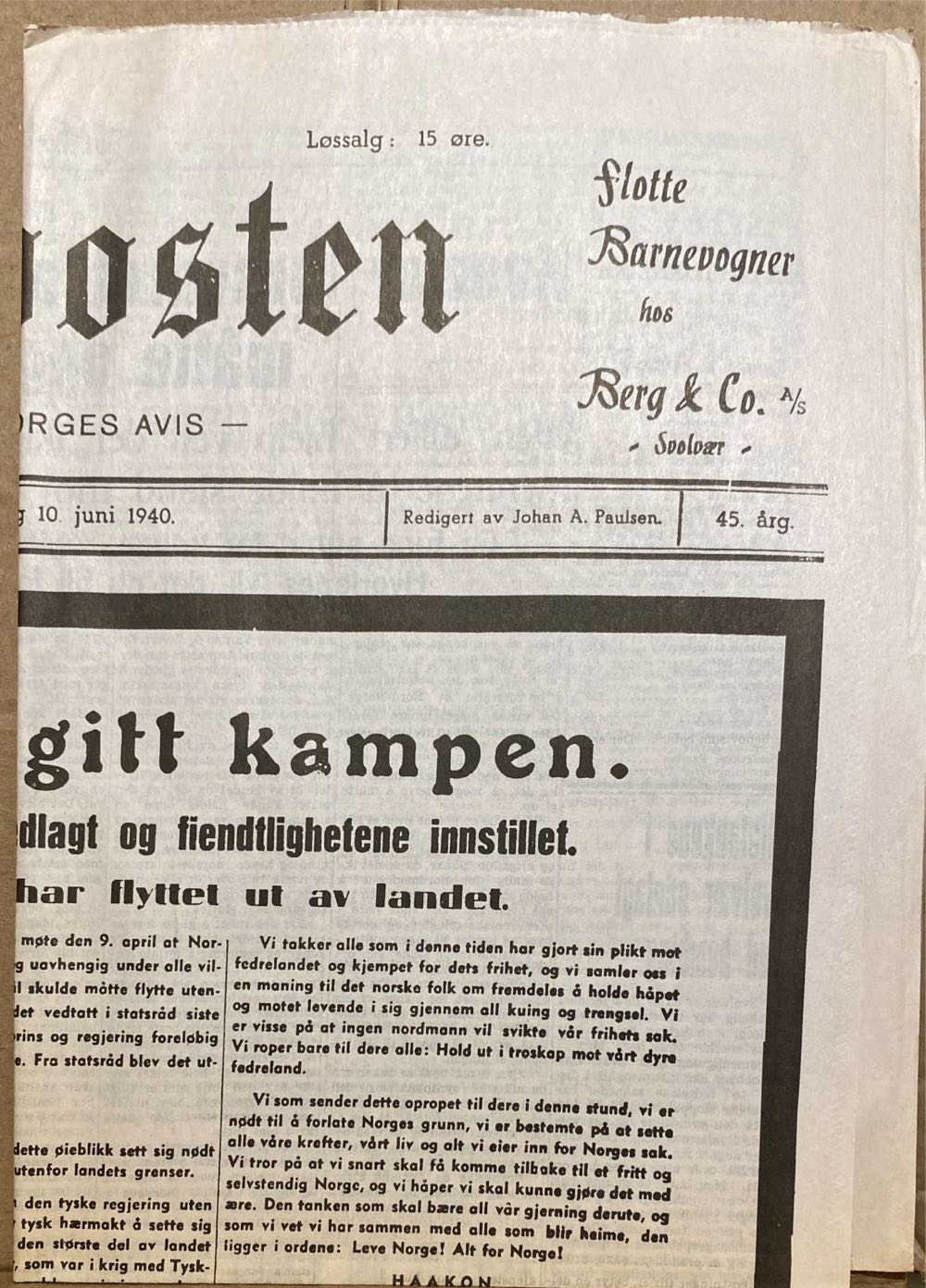 Lofotposten (H)  (June) magazine collectible - Main Image 2