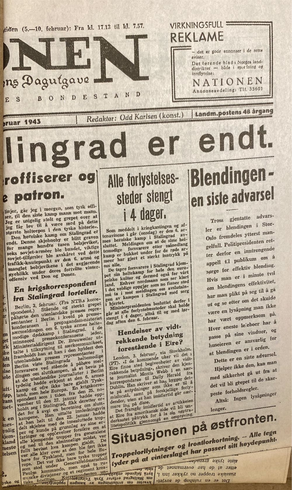 Nationen (H)  (February) magazine collectible - Main Image 2