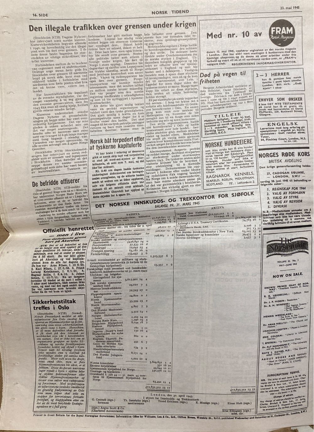 Norsk Tidend (H)  (May) magazine collectible - Main Image 2