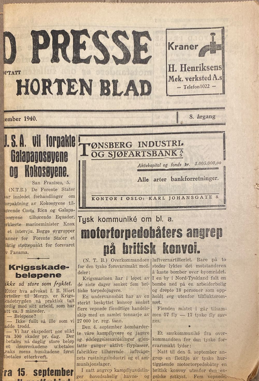 Vestfold Presse (H)  (September) magazine collectible - Main Image 2