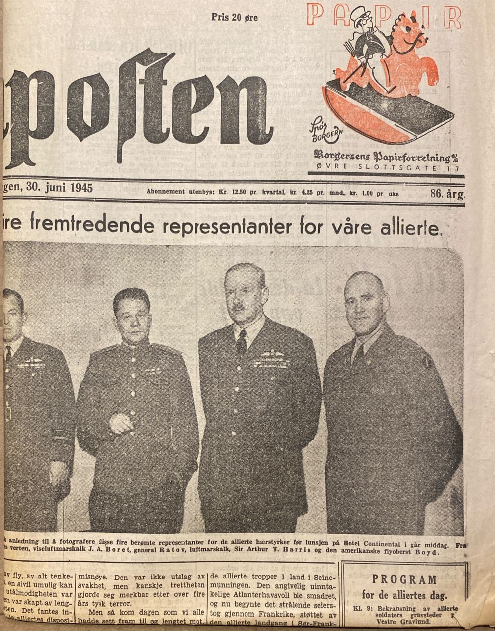 Aftenposten (H)  (June) magazine collectible - Main Image 2