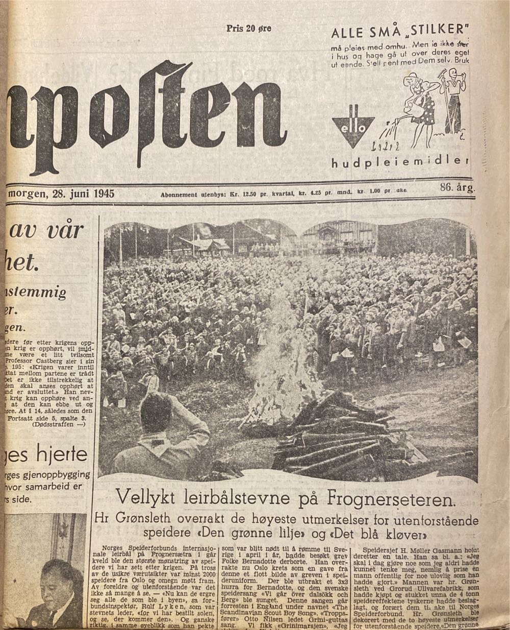 Aftenposten (H)  (June) magazine collectible - Main Image 2