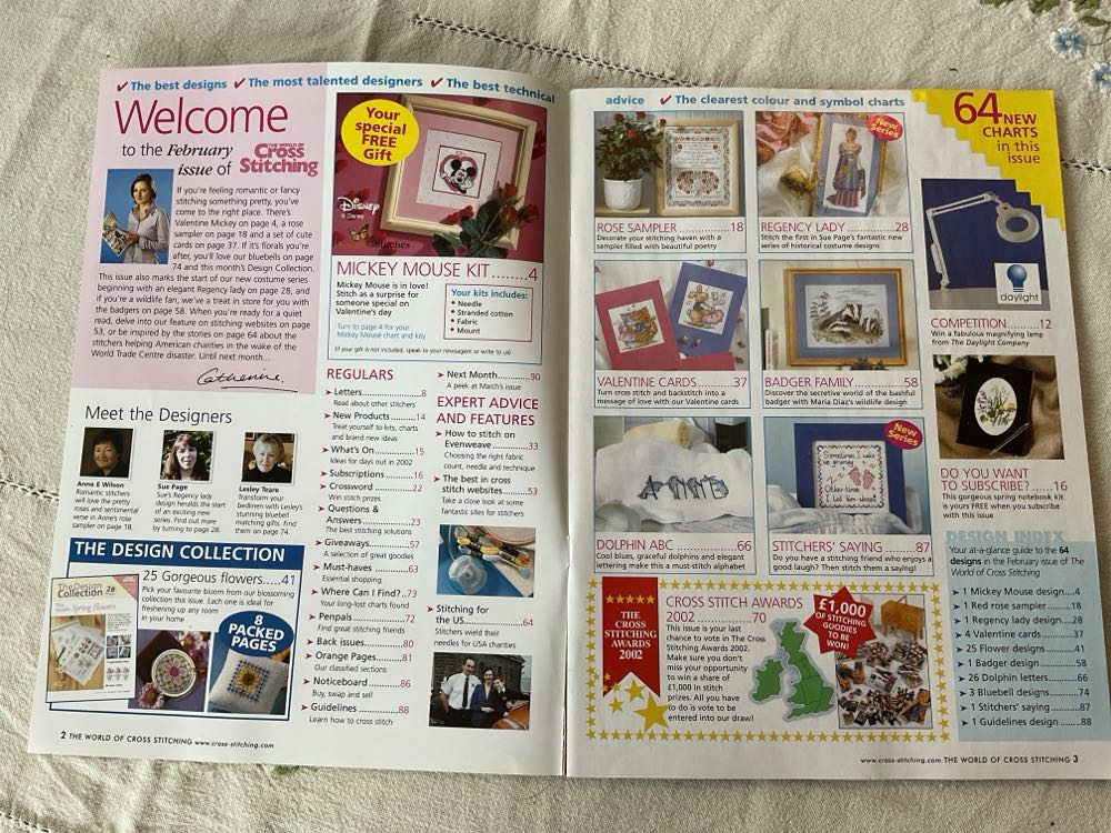 World Of Cross Stitching  (February) magazine collectible [Barcode 9771460197012] - Main Image 2