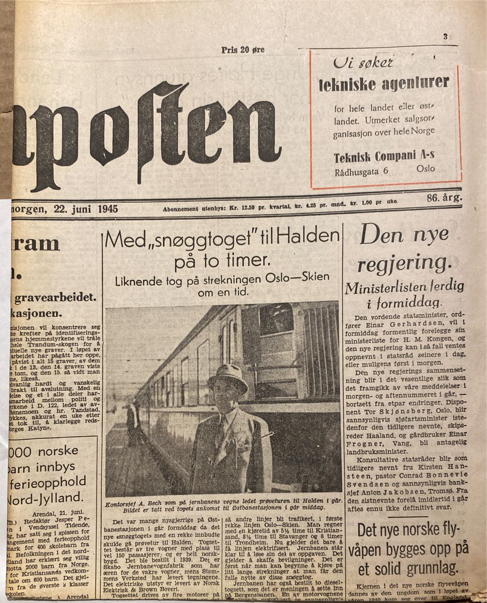 Aftenposten (H)  (June) magazine collectible - Main Image 2