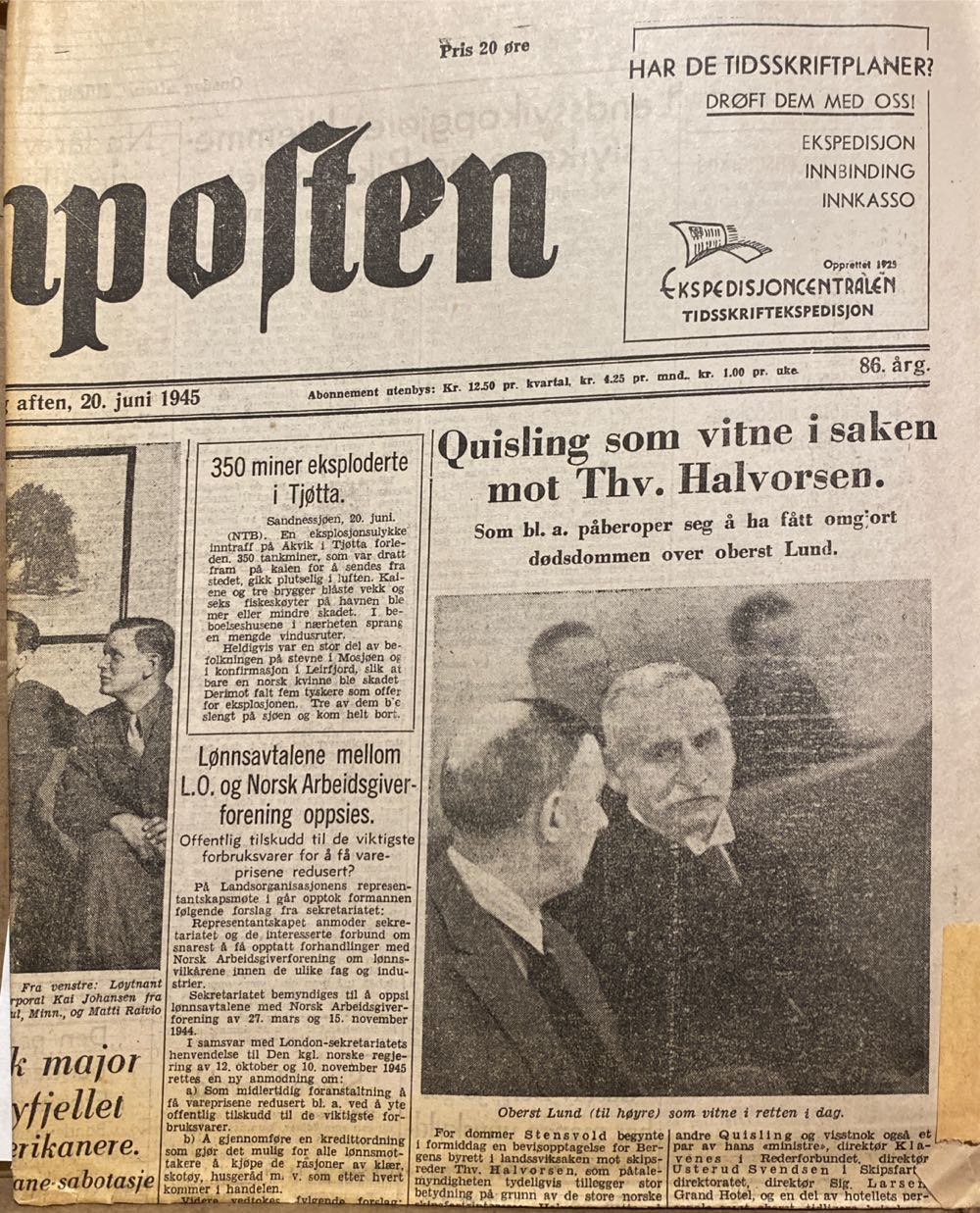 Aftenposten (H)  (June) magazine collectible - Main Image 2