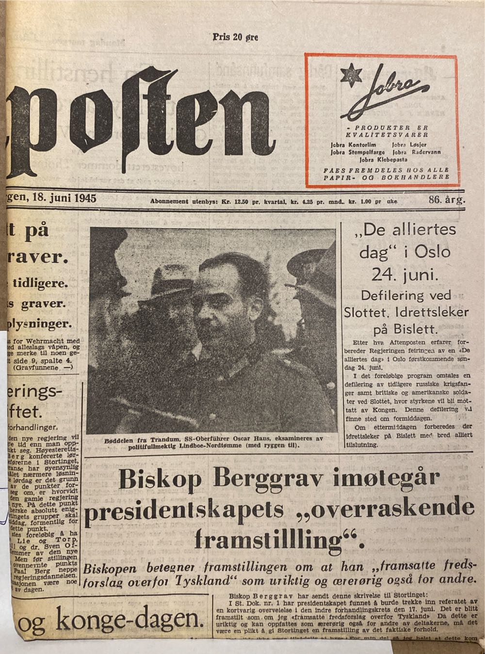 Aftenposten (H)  (June) magazine collectible - Main Image 2