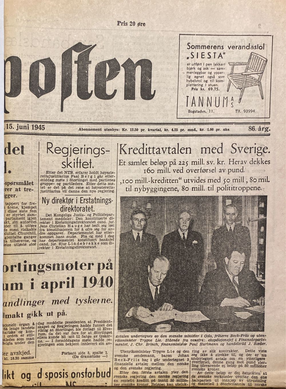 Aftenposten (H)  (June) magazine collectible - Main Image 2