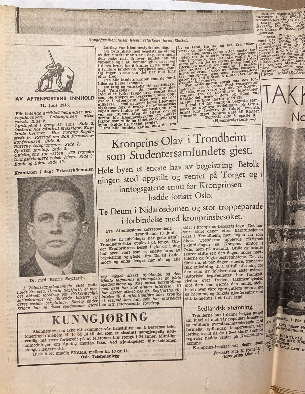 Aftenposten (H)  (June) magazine collectible - Main Image 3