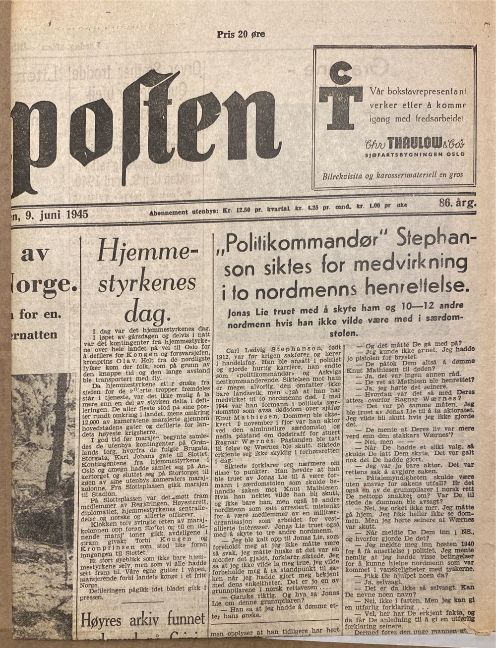 Aftenposten (H)  (June) magazine collectible - Main Image 2