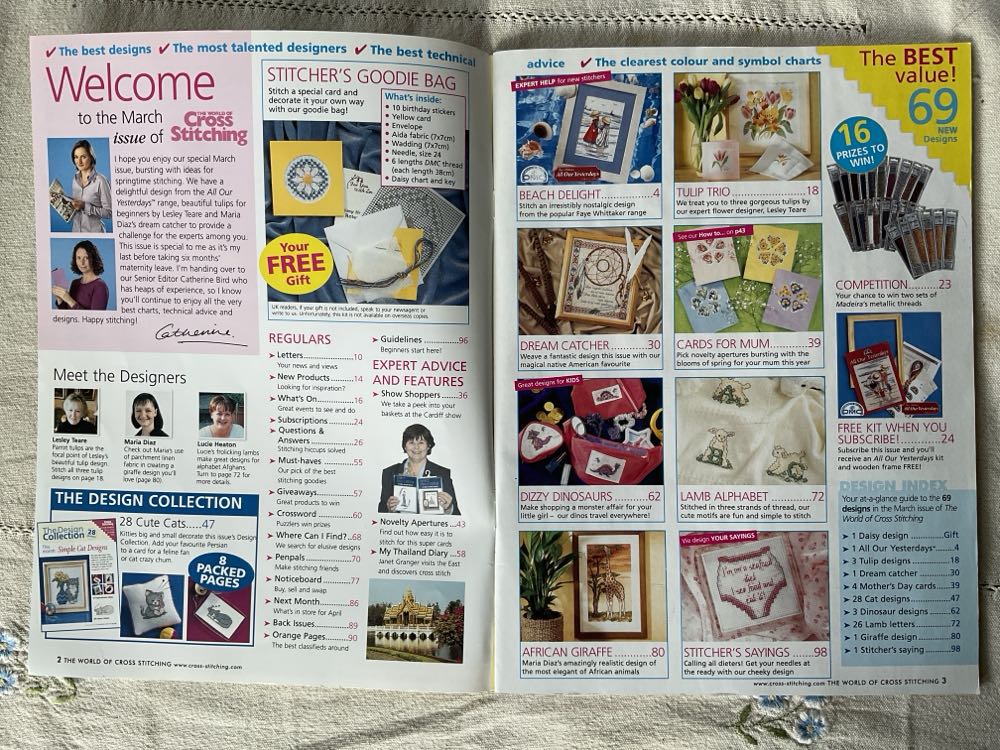 World Of Cross Stitching  (March) magazine collectible [Barcode 9771460197012] - Main Image 2