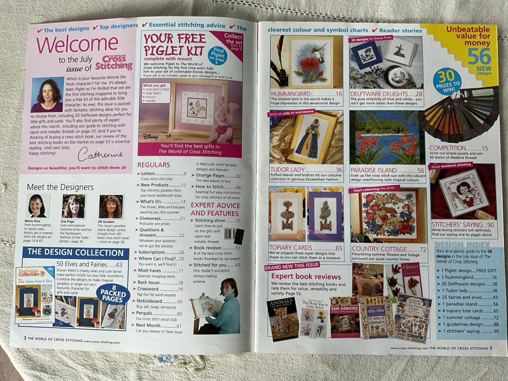 World Of Cross Stitching  (July) magazine collectible [Barcode 9771460197012] - Main Image 2