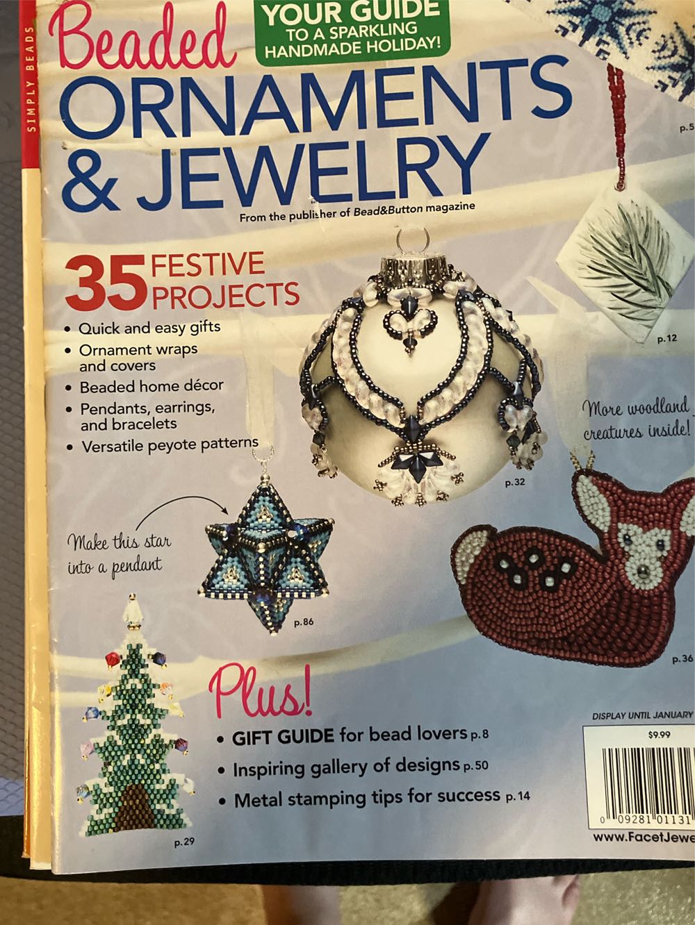 Beaded Ornaments & Jewelry  (October) magazine collectible [Barcode 00928101131675] - Main Image 1
