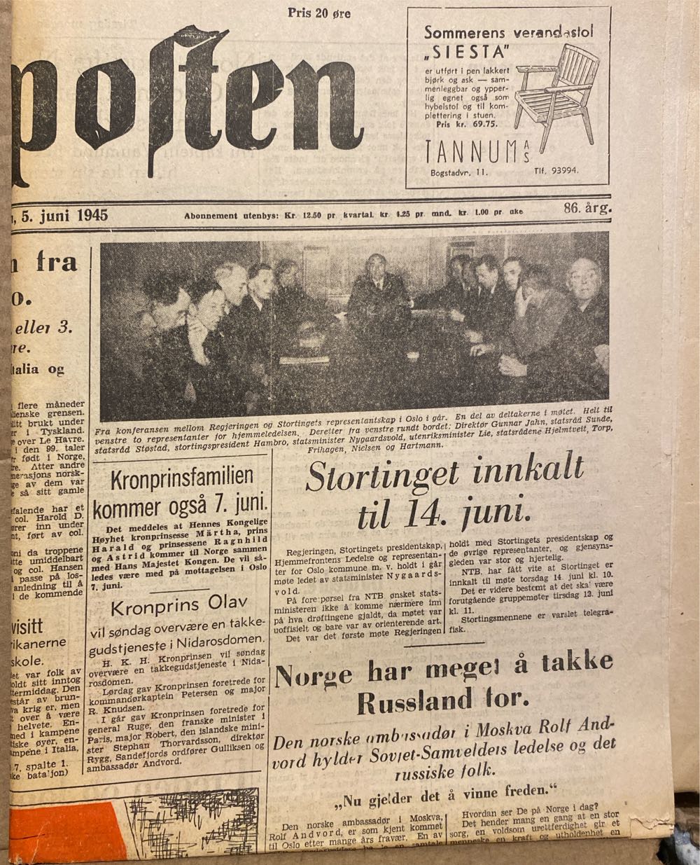 Aftenposten (H)  (June) magazine collectible - Main Image 2