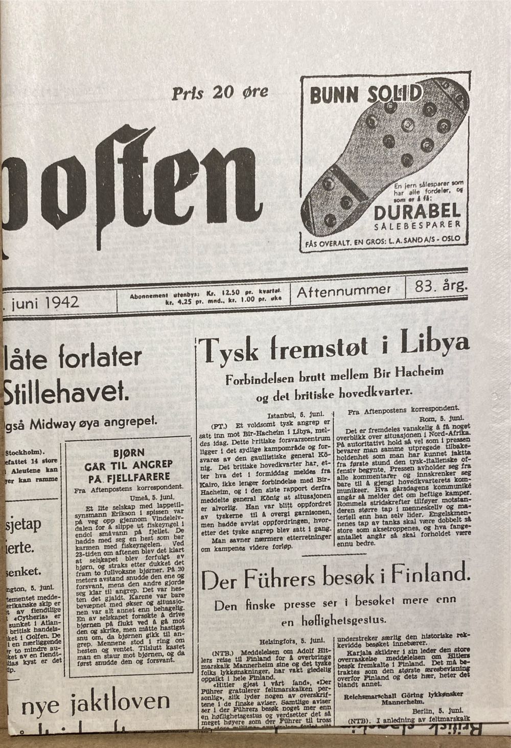 Aftenposten (H)  (June) magazine collectible - Main Image 2