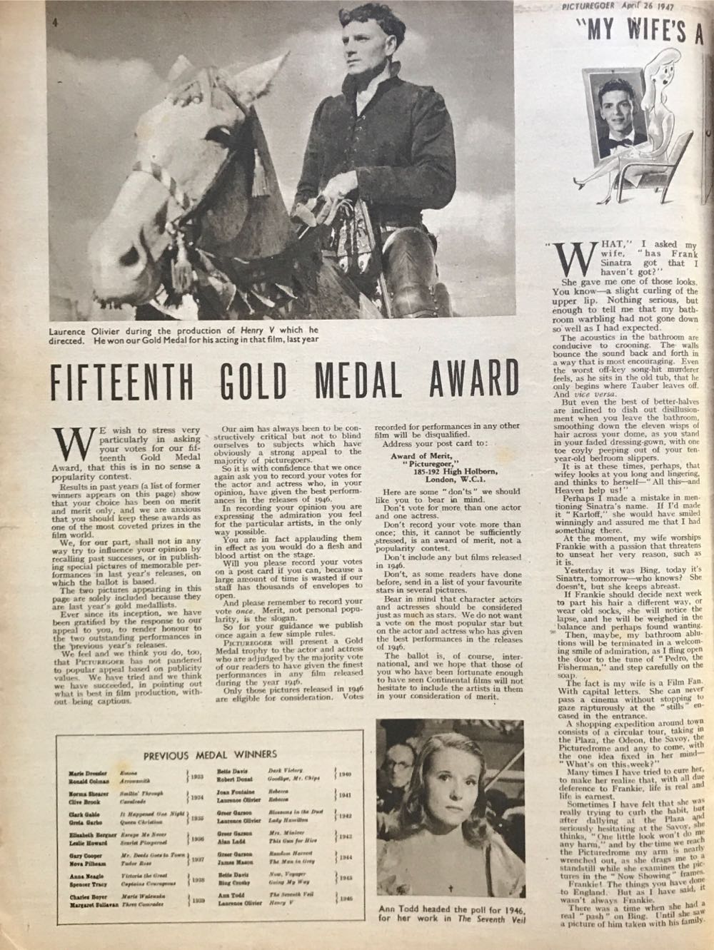 Picturegoer  (April) magazine collectible - Main Image 3