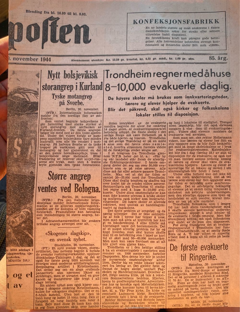 Aftenposten (H)  (November) magazine collectible - Main Image 2