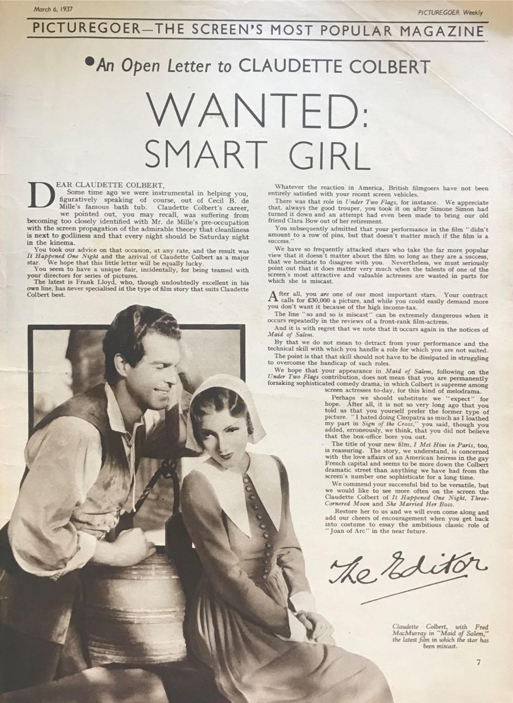 Picturegoer  (March) magazine collectible - Main Image 2