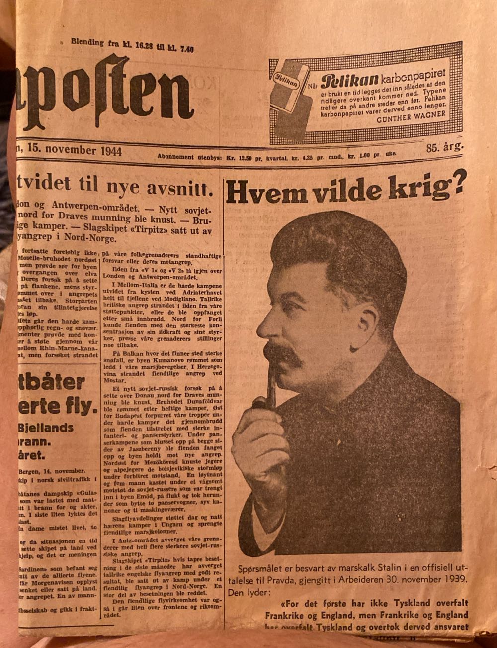 Aftenposten (H)  (November) magazine collectible - Main Image 2