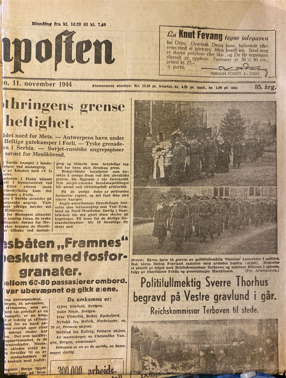 Aftenposten (H)  (November) magazine collectible - Main Image 2