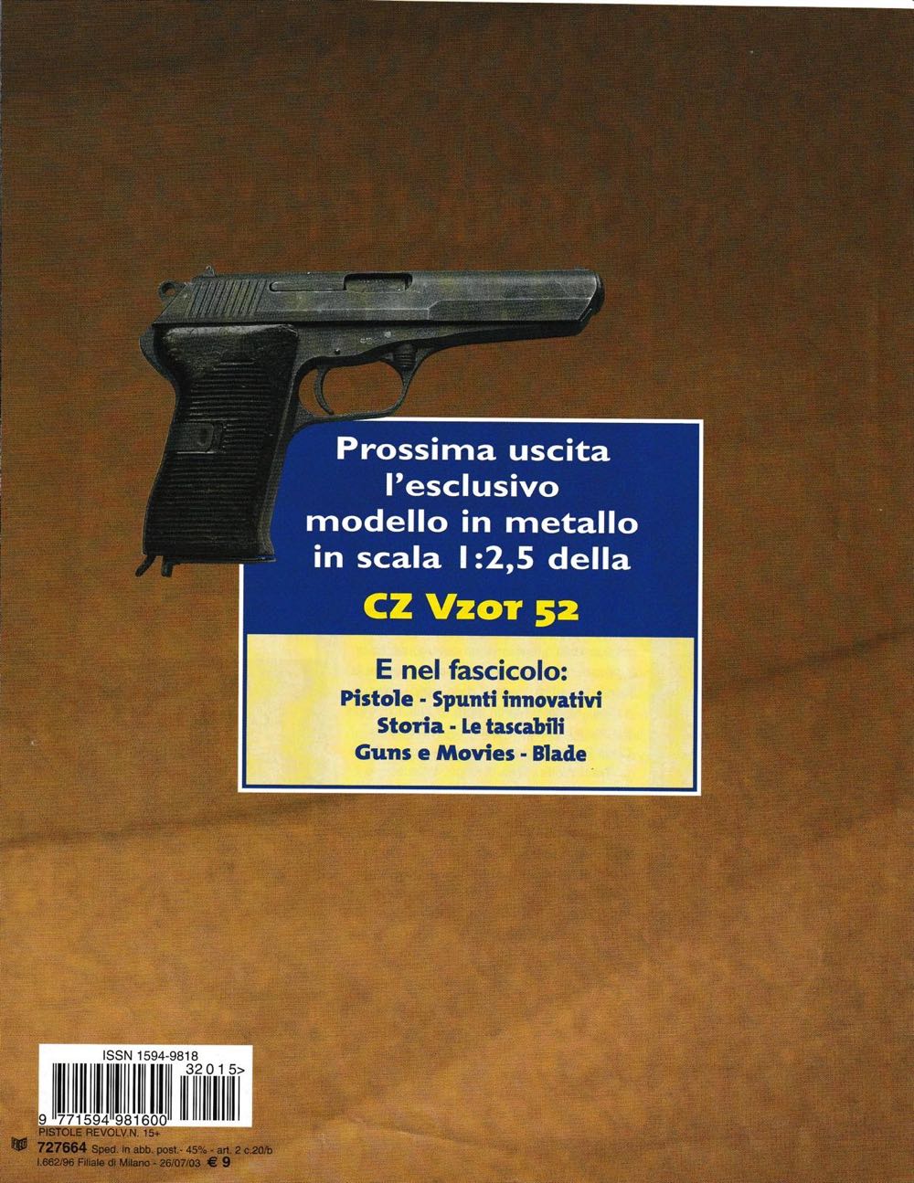 Pistole & Revolver Da Collezione  (July) magazine collectible [Barcode 977159498160032015] - Main Image 2