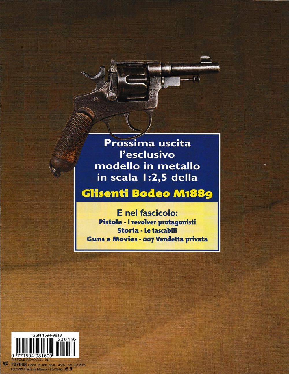 Pistole & Revolver Da Collezione  (September) magazine collectible [Barcode 977159498160032019] - Main Image 2