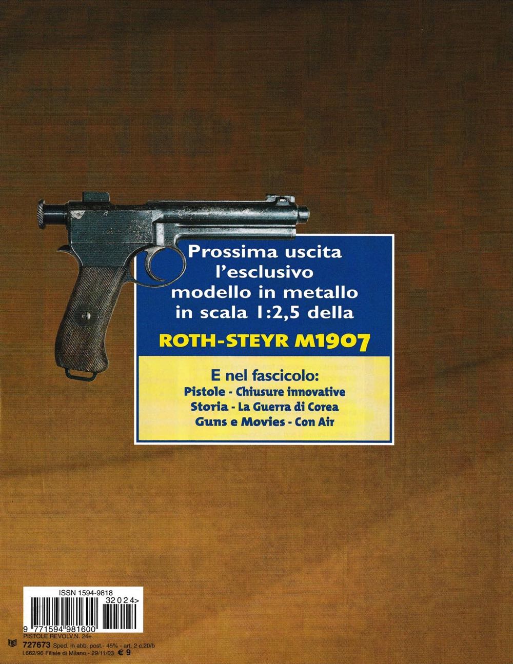 Pistole & Revolver Da Collezione  (November) magazine collectible [Barcode 977159498160032024] - Main Image 2