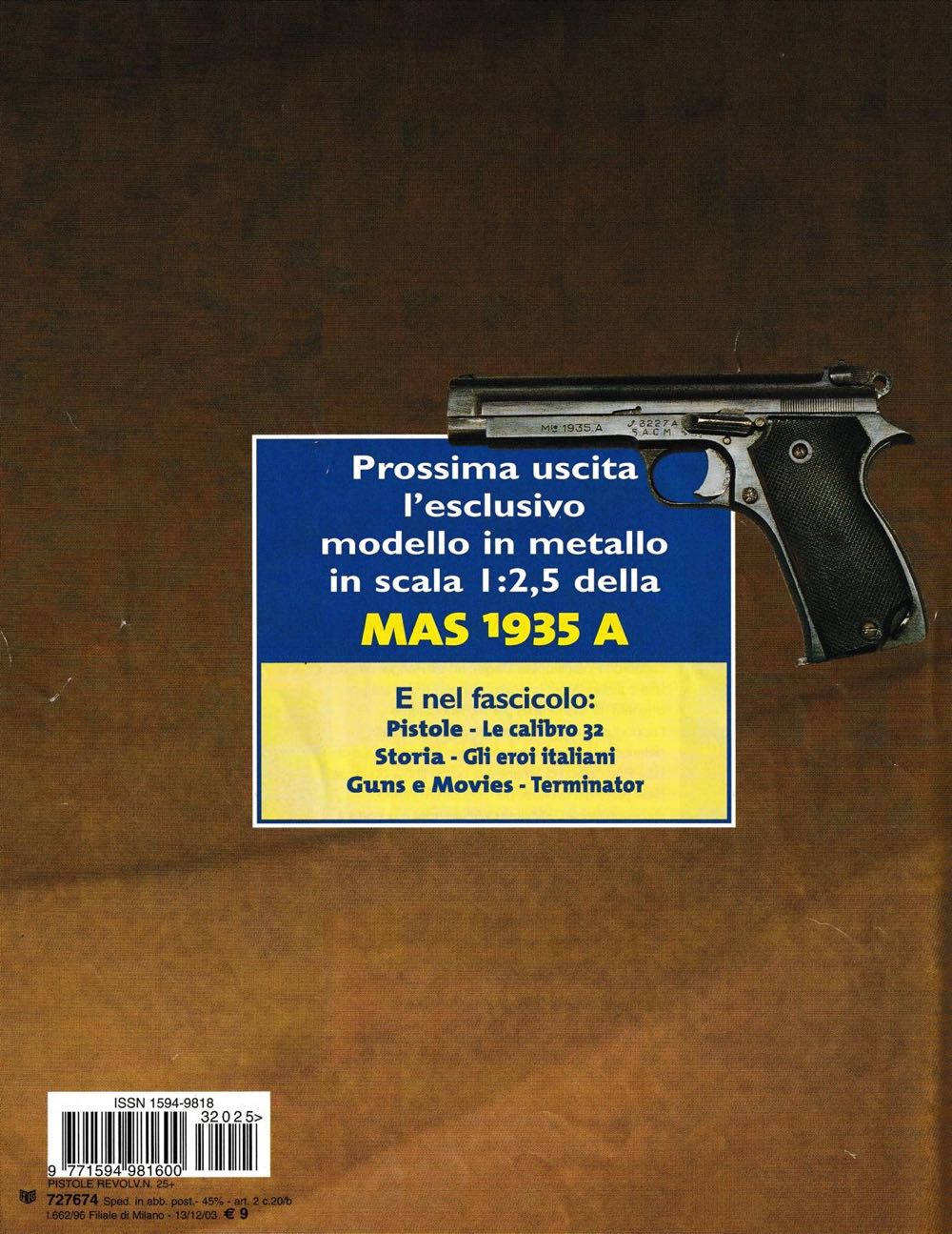 Pistole & Revolver Da Collezione  (December) magazine collectible [Barcode 977159498160032025] - Main Image 2