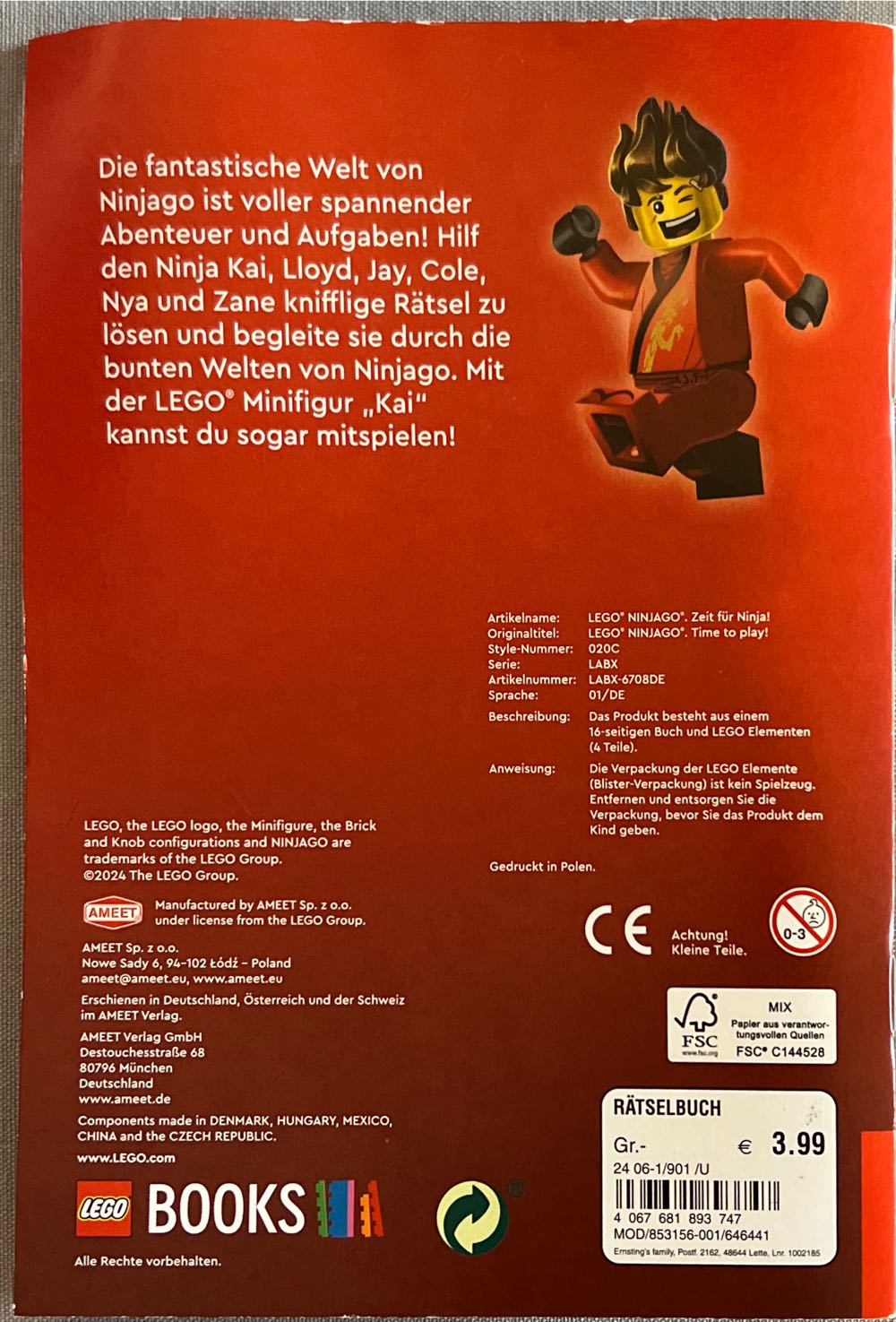 LEGO Ninjago “Zeit für Ninja!”  magazine collectible [Barcode 4067681893747] - Main Image 2