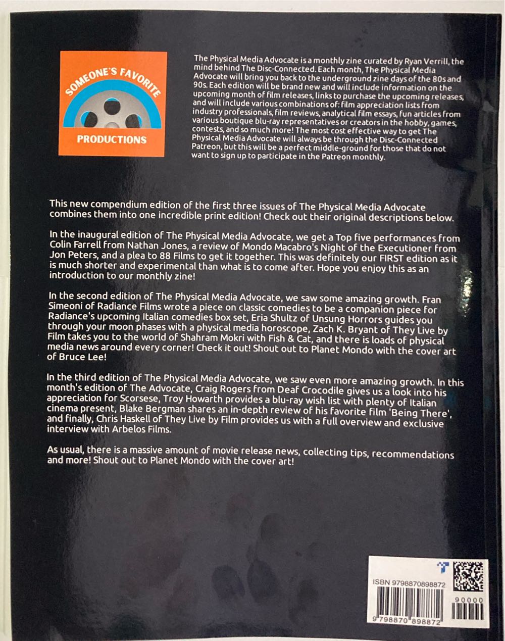 The Physical Media Advocate: Compendium Issues 1-3  (June) magazine collectible [Barcode 9798870898872] - Main Image 2