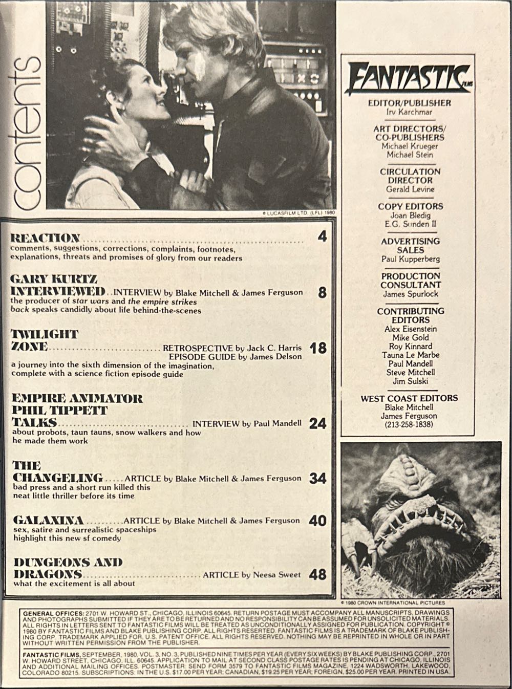 Fantastic Films  (September) magazine collectible [Barcode 07189649286608] - Main Image 3