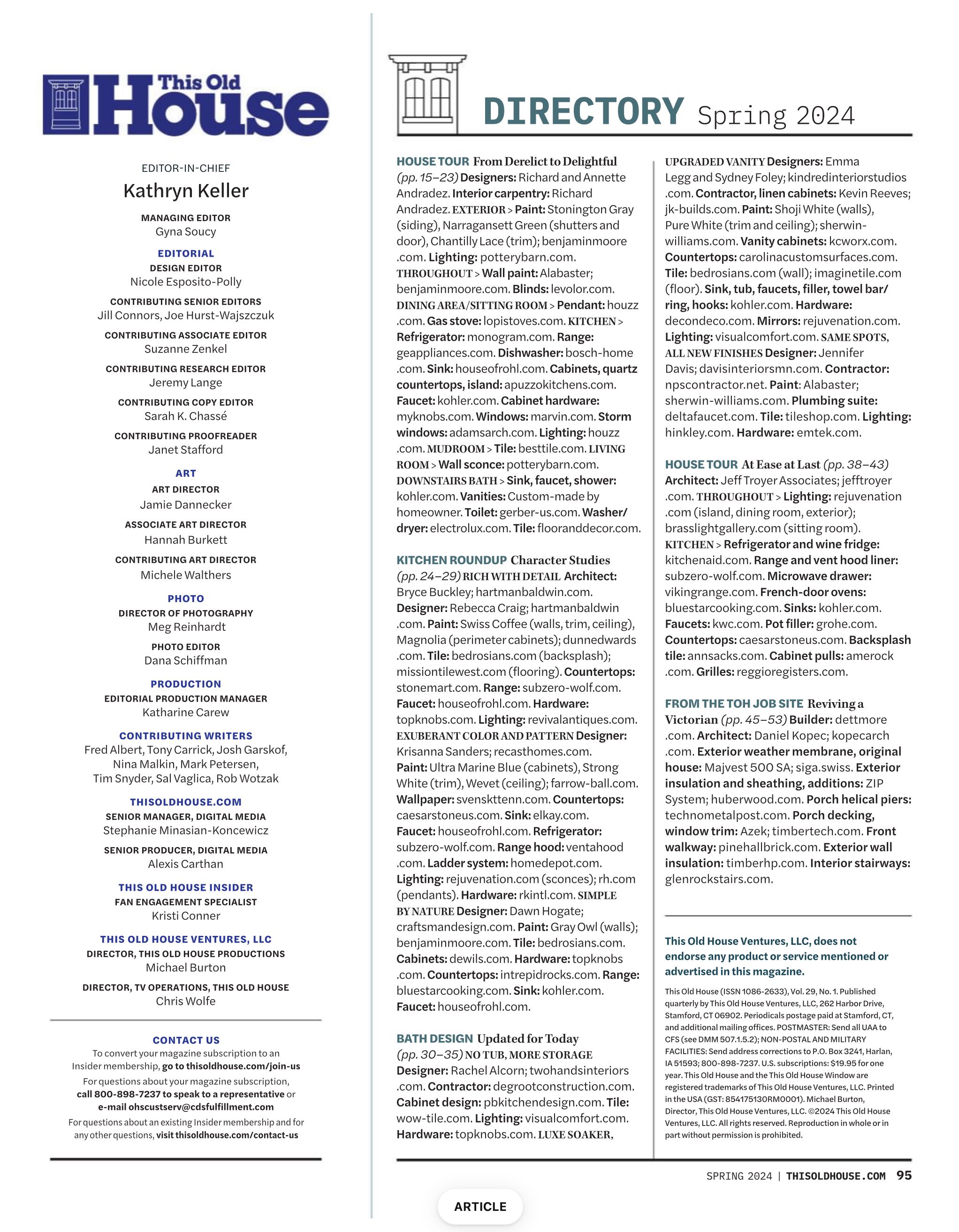 This Old House Spring  2024 Feb-Mar-April  (February) magazine collectible - Main Image 2