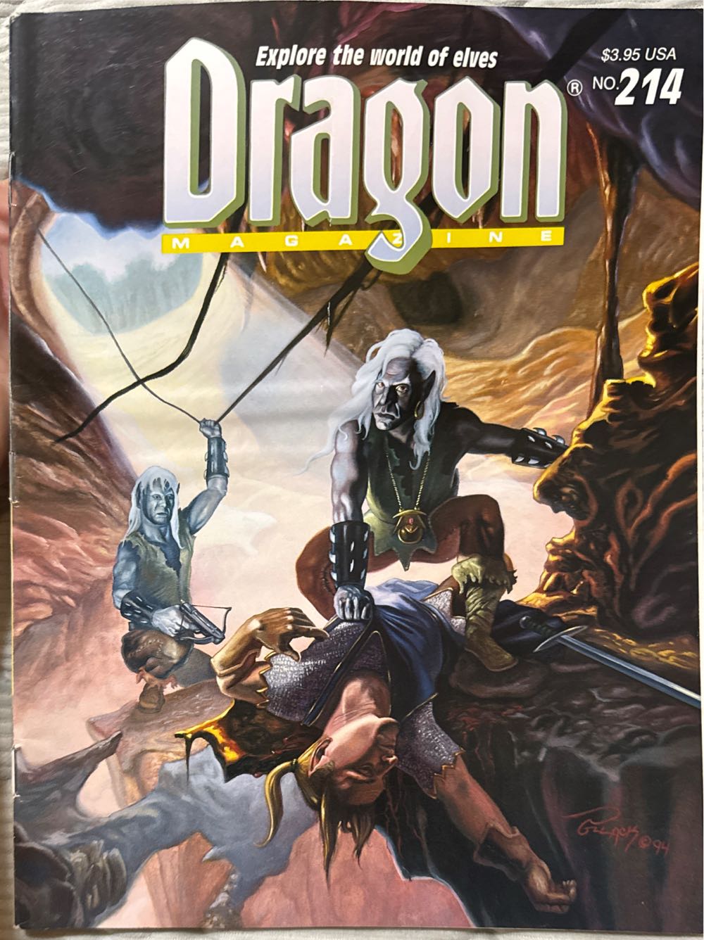 Dragon #214 By Kim Mohan The Of Explore World Elves No 214  magazine collectible [Barcode 9780786902651] - Main Image 2