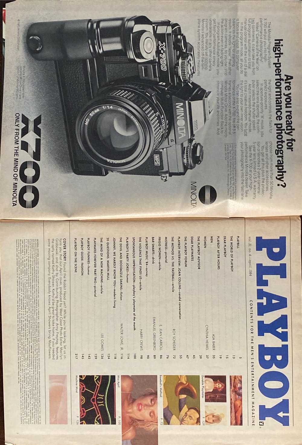 Playboy 1984 - April  magazine collectible - Main Image 2