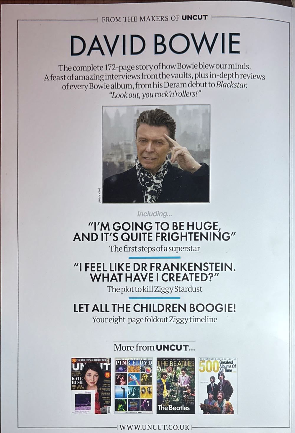 Uncut : The Ultimate Music Guide BOWIE  (December) magazine collectible [Barcode 502646981800560] - Main Image 2