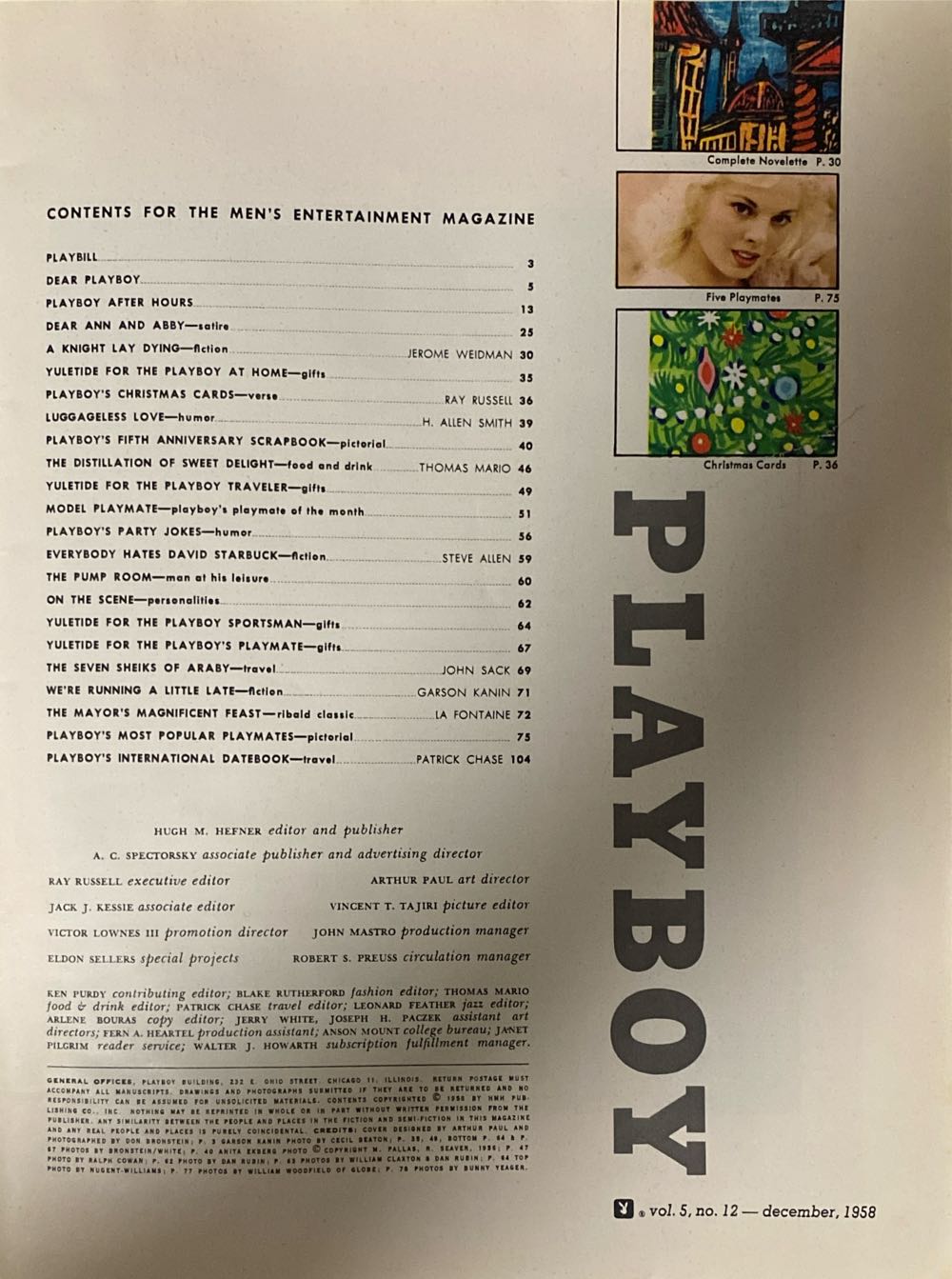 Playboy 05-12  (December) magazine collectible - Main Image 2